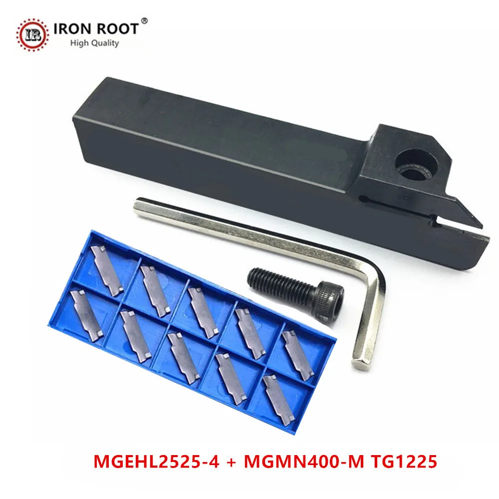 1P MGEHR2525-4,MGEHL2525-4, External Grooving Tool Holder + 10P MGMN400  CNC Carbide Insert  Metal Lathe Cutting Turning