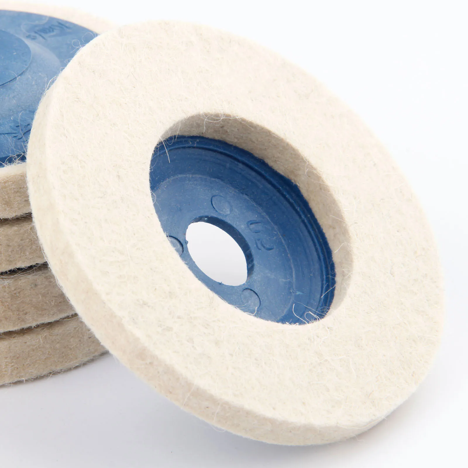 1x 100mm Wool Polishing Wheel Buffing Pads Angle Grinder Wheel Felt Polishing Disc Polisher For Ceramic Metal Glass Plastic