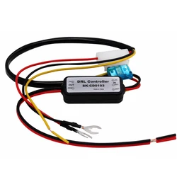 SUNKIA DRL Controller Auto Car LED Daytime Running Light Relay Harness Dimmer On/Off 12-18V Fog Light Controller