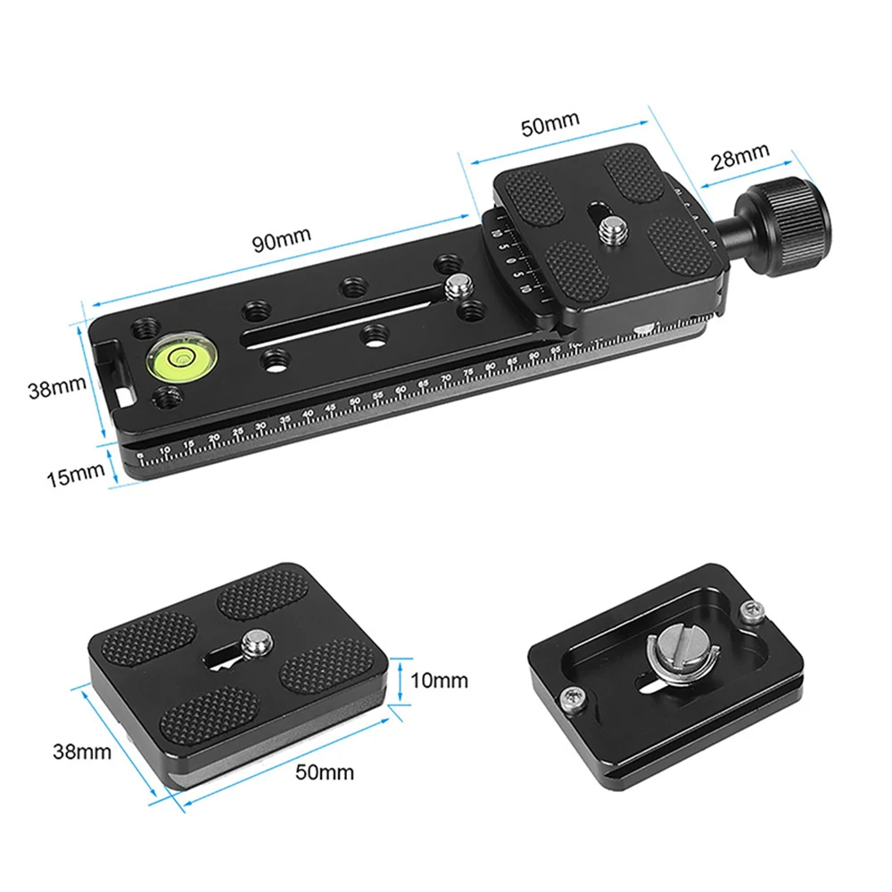 CAMVATE الشريحة السكك الحديدية الإفراج السريع لوحة المشبك عدة 140 مللي متر طويلة لكاميرا DSLR كرة ثلاثية القوائم رئيس Arca نمط نظام ماكرو التصوير
