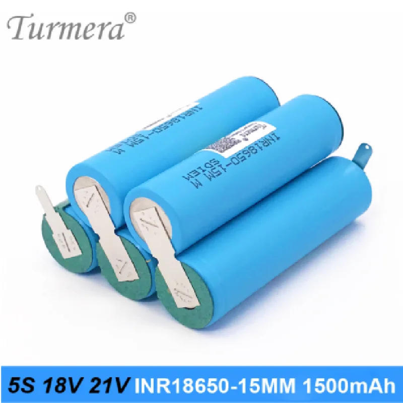 Akumulator 18650 Pack 5s 18v 21v INR18650-15mm 1500mah 25a Akumulator spawalniczy do wkrętarki i odkurzacza Dostosowany