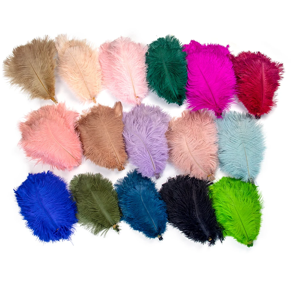 10PCS Natural Ostrich Feather DIY Craft Accessories for Wedding  Centerpieces table Decoration High Quality Plumes 15-40cm/6-16”