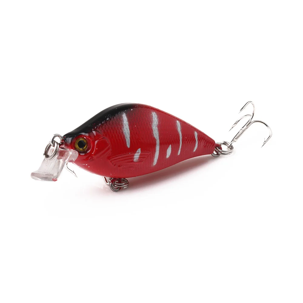 6.5cm 8.4g Artificial Bass Fishing Lures 3d Fish Eye Plastic Hard Baits Laser Crank Bait Reflective Fake Lure CB015