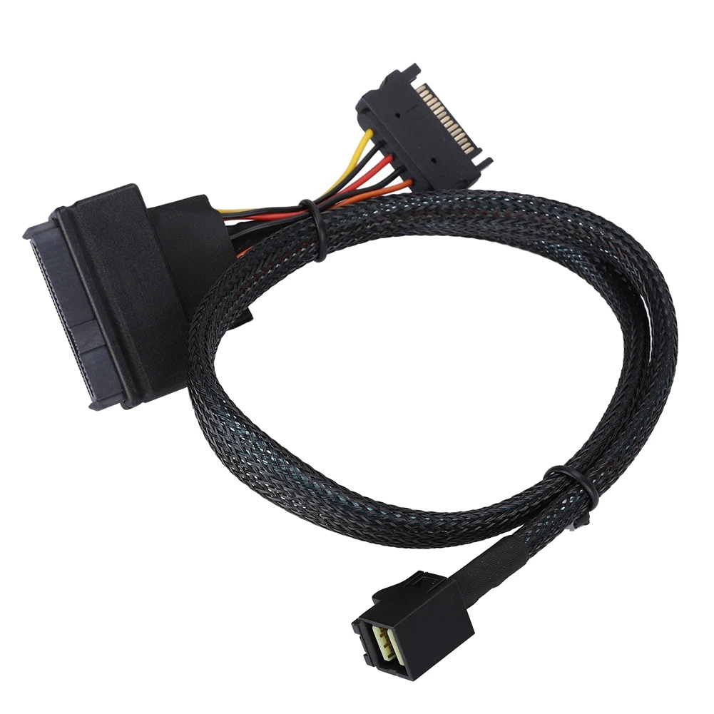 

Internal 12G HD Mini SAS SFF-8643 to U.2 SFF-8639 NVMe PCIe SSD Adapter Cable with SATA Power for Mainboard Intel SSD 750 p3600