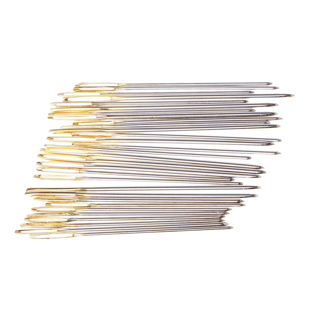 30Pcs Large-Eye Needles Sewing Tool DIY Craft Tool for Cross Stitch Wool Yarn Leather Darning Embroidery Knitting 3 Sizes