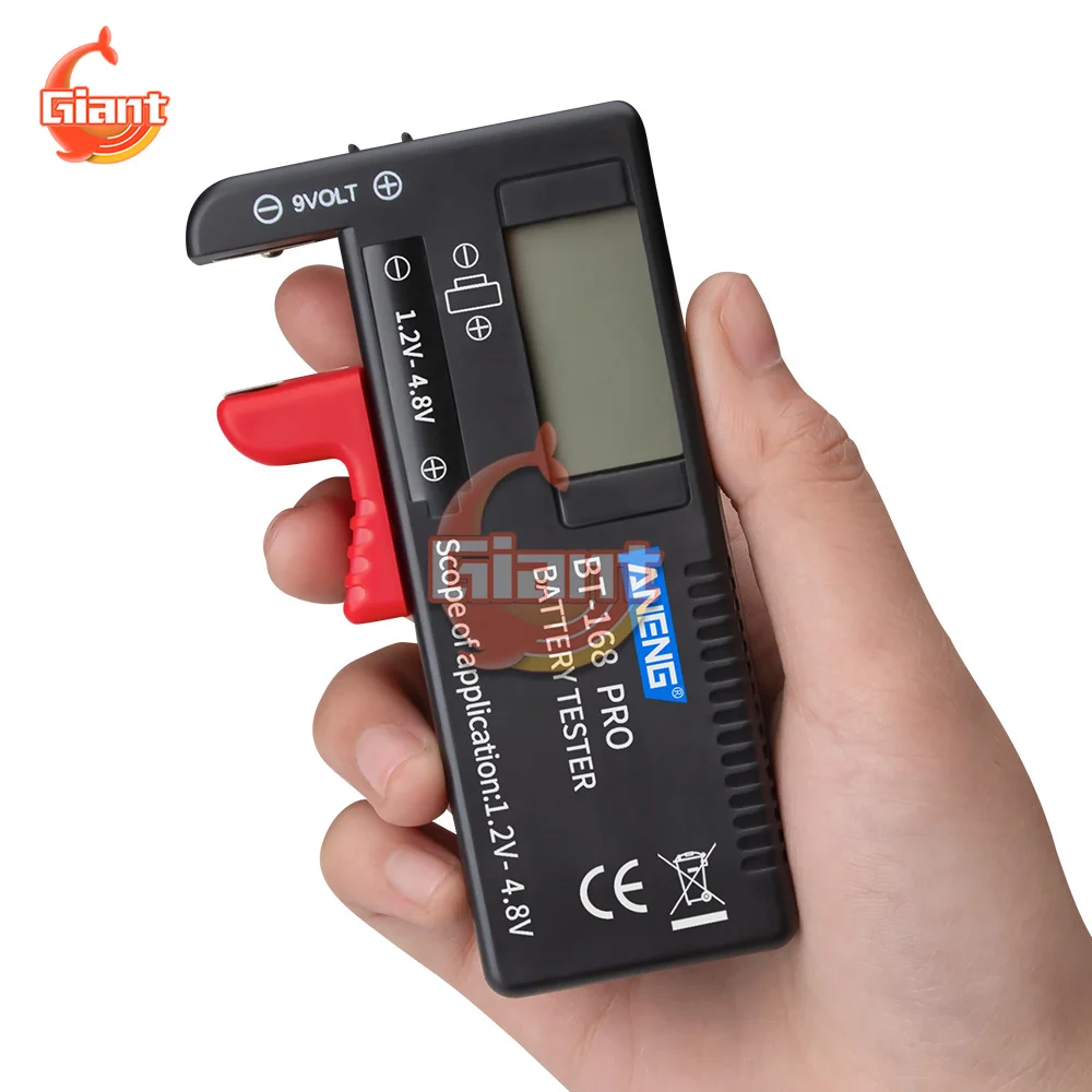 BT168 Pro Digital Display Battery Tester Can Measure 18650 Batteries Capacity Detector 9V 1.5V Battery Tester Voltage Meter Tool