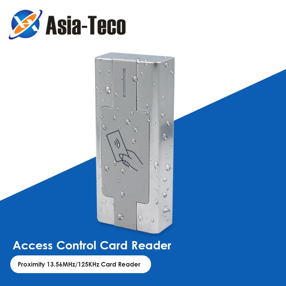 IP67 Waterproof Metal RFID Access Control Reader 13.56MHz Smart card reader with Wiegand 26/34 Door Access Control System