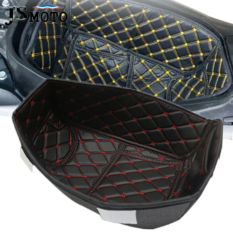 NAMX 155 Motorcycle PU Leather Rear Trunk Cargo Liner Protector Seat Liner Bucket Pad Accessories For NMAX155 nmax 155 2016-2019