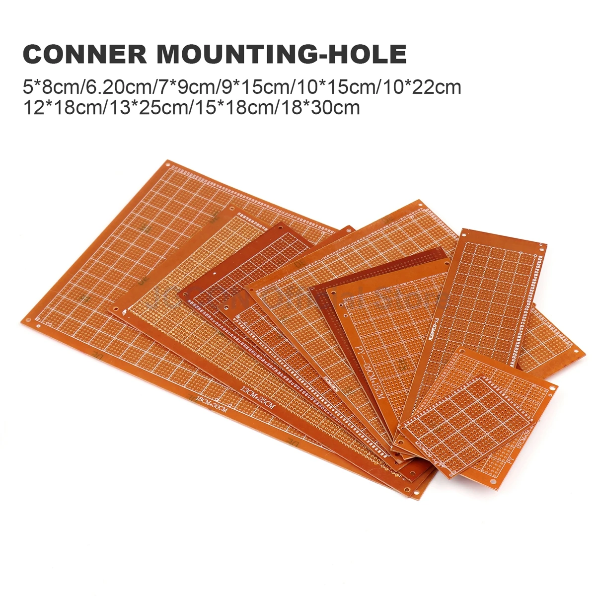 10Pcs PCB Prototype Board 18x30 cm Circuit Protoboard Universal DIY Matrix Single Row Continuous Hole Soldering Plate