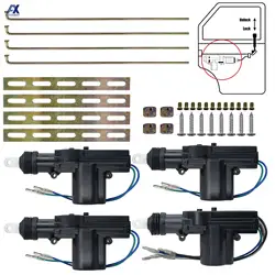 4x Universal 12V 2/5 Wires Car Central Door Lock Locking Actuator Fit For Keyless Entry System For Ford Bmw Vw Golf Opel Astra