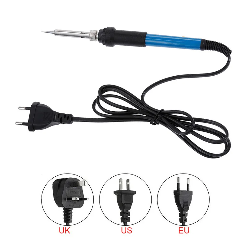 Imagem -06 - Ferro de Solda Elétrico com Temperatura Ajustável Ferro de Solda Profissional Tin Cream Heat Pencil Welding Repair Tool 110v 220v 60w