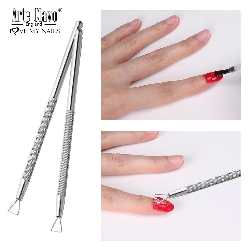 Arte Clavo Nail Color Gel For Fast Remove Cuticle Pushers Nails Tackle Nail Tools New Nail Planer DIY Stainless Steel Manicure