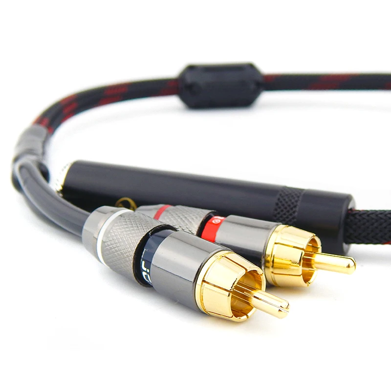 Hifi rca кабель аудио сигнал провод разъем 6,5 мм 6,35 мм гнездо один-два RCA Интерфейс hifi усилитель аудио кабель