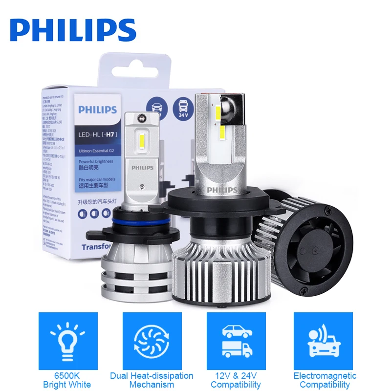 Philips G2 LED Headlight H7 H4 LED Car bulb HB4 LED 9012 HIR2 H8 H16 9005 9006 Bulbs H11 Auto fog Light 6500K 12V LED Bulb