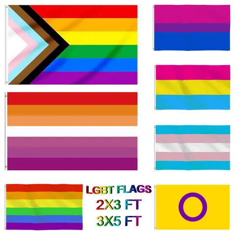 Flagnshow Gay Flag 90x150cm Rainbow Things Pride Bisexual Lesbian Pansexual LGBT Accessories Flags