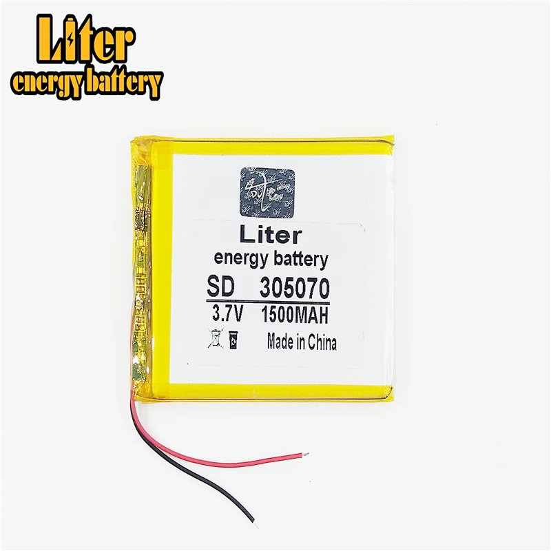 Batería recargable de polímero de litio LiPo, 3,7 V, 1500mAh, 305070, células de iones para Mp3, Mp4, Mp5, DIY PAD, DVD, E-book, auriculares bluetooth