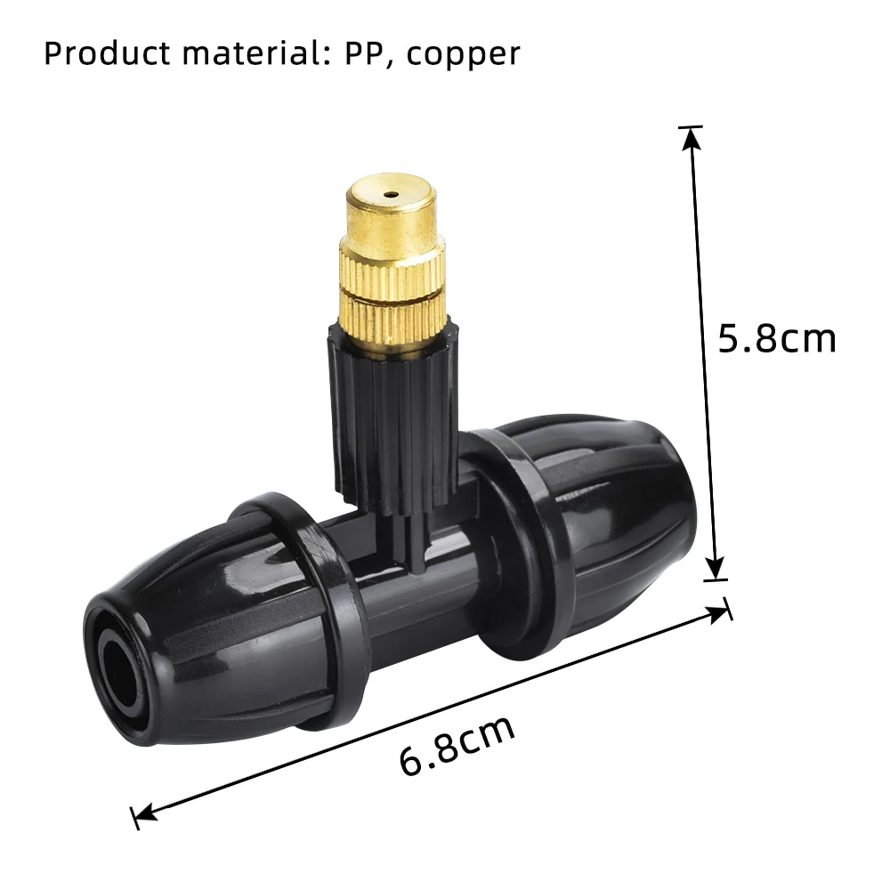 10 szt. Mosiężne dysze rozpylacza do System chłodzenia mgłą na zewnątrz do podlewania nawadnianie ogrodu do szklarni na Patio