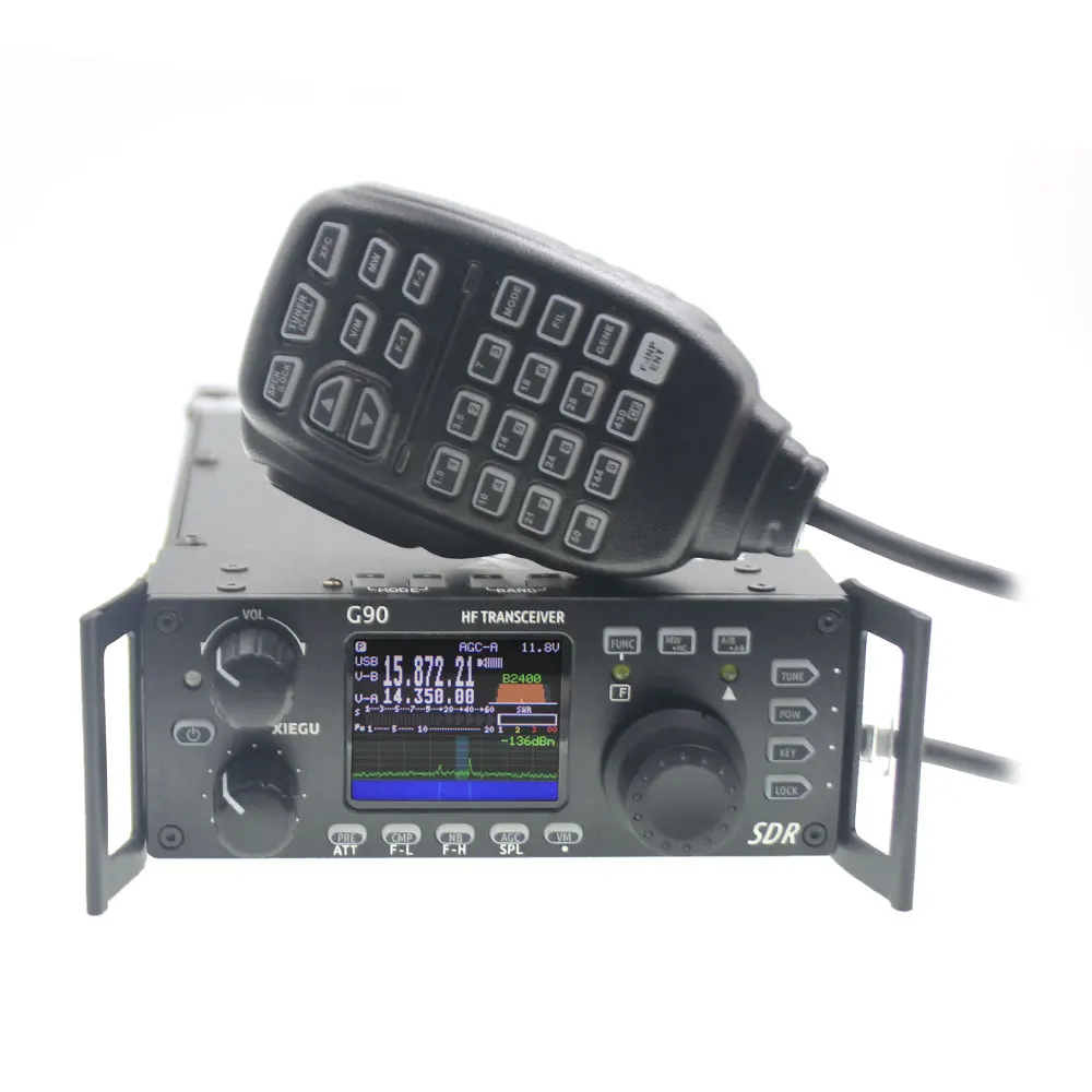 Xiegu G90 HF Transceptor Amateur Radio20W SSB/CW/AM/FM 0.5-30MHz Estructura SDR con sintonizador de antena automático incorporado