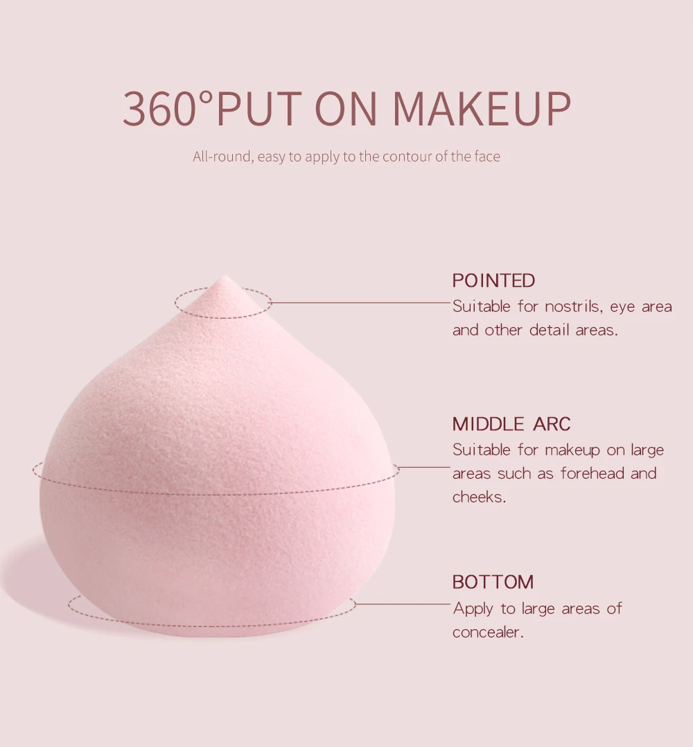 MAANGE 4/5PCS 미니 메이크업 스폰지 습식 더 커지는 BB 크림, 화장품 퍼프 파운데이션 컨실러 파우더 퍼프 뷰티 메이크업 도구