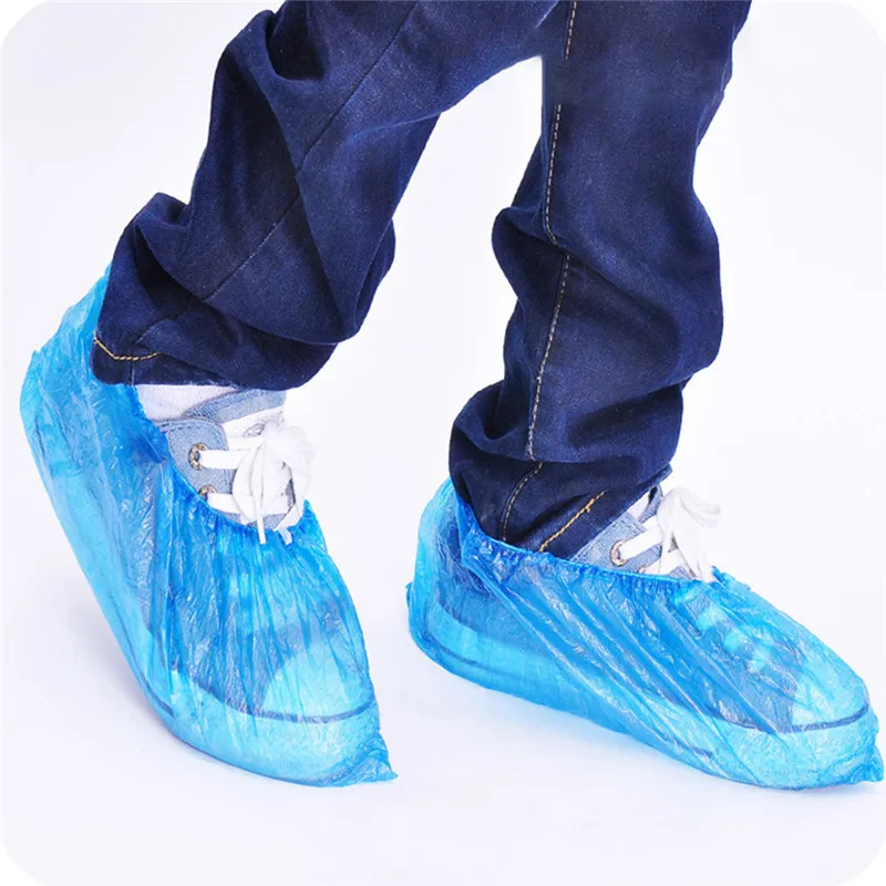 Waterproof PE Shoe Covers, Disposable Boot Covers, Indoor Protect, Home Floors, Outdoors, Water Resistant, Plastic, 1500Pcs