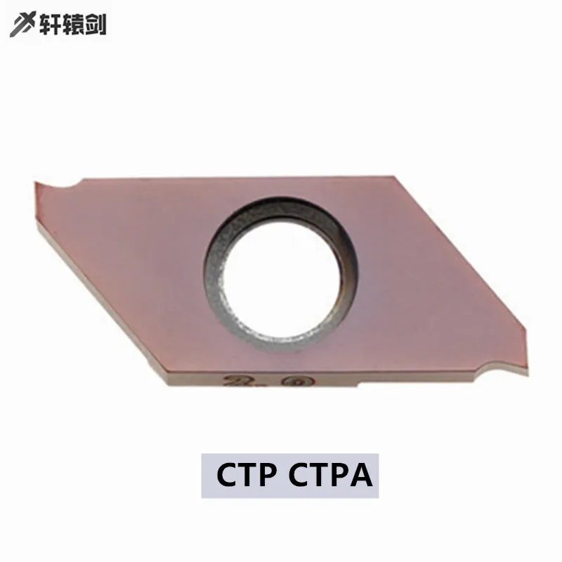 Portaherramientas de mecanizado de torno CTP CTPA XM9030, 10 piezas, piezas pequeñas, ranurado, insertos de carburo sólido de acero inoxidable