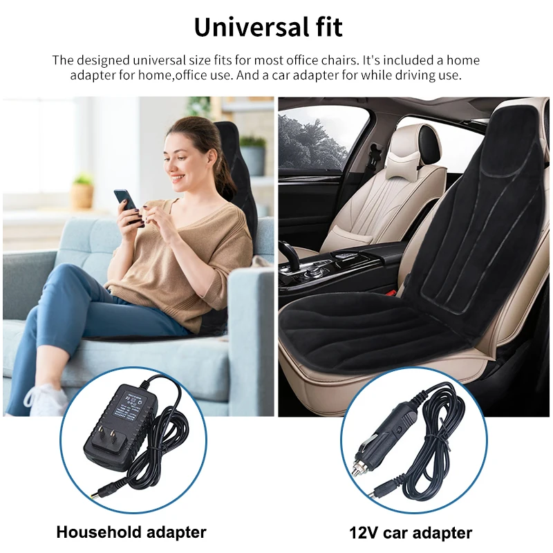 KLASVSA Heating Neck Massage Chair For Back Seat Car Home Office Massager Vibrate Cushion Back Neck Relaxation