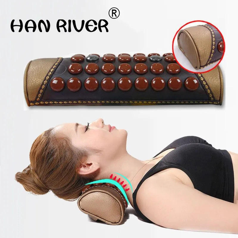 

Jade germanium stone massage neck pillow improve the body's blood circulation of cervical vertebra of magnetic therapy and healt