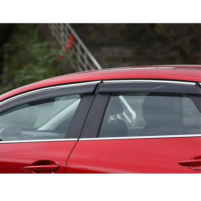 For 6PCS Mazda CX-30 Car Window Visor Windows Side Waterproof Decoration Shield Exterior Accessories Body Kit CX30 2020 2021