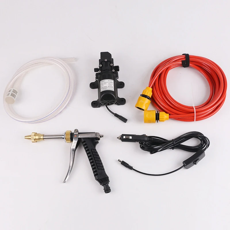 Electric Pressure Washer Pump 70W 12V High Pressure Washer Gun Powerful Washing Kit With 7 Meters Hose For Home, Car, Garden