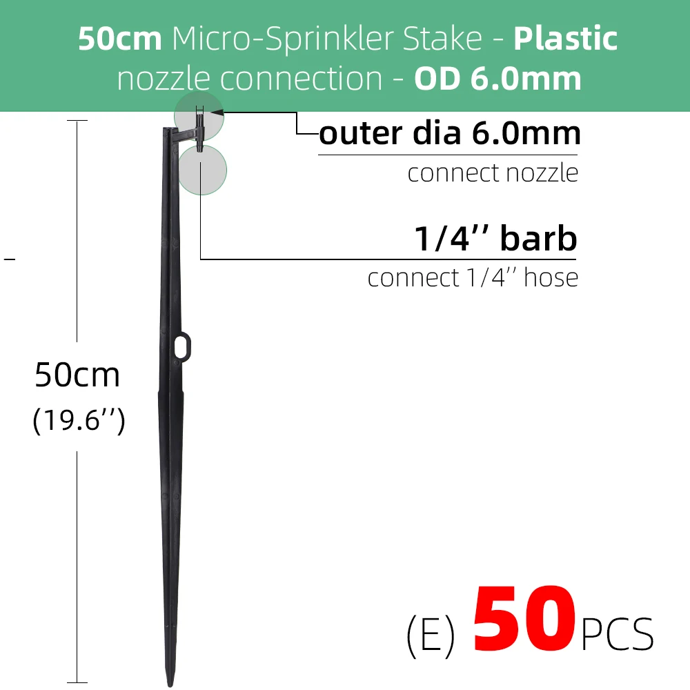 6.0 / 7.5mm złącza stawki do ogrodu mikro zraszacze nawadnianie ogrodu podlewanie dysze wsparcie plastikowe wsporniki z włókna szklanego