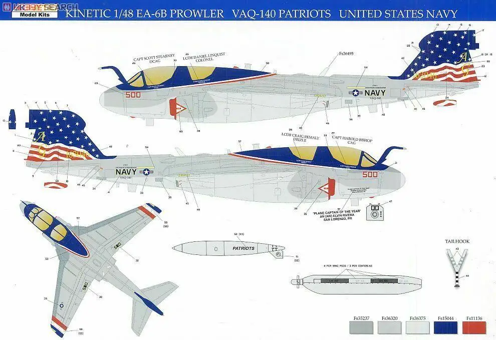 الحركية K48022 1/48 مقياس غرومان EA-6B المتصيد 2020 جديد أطقم منمذجة