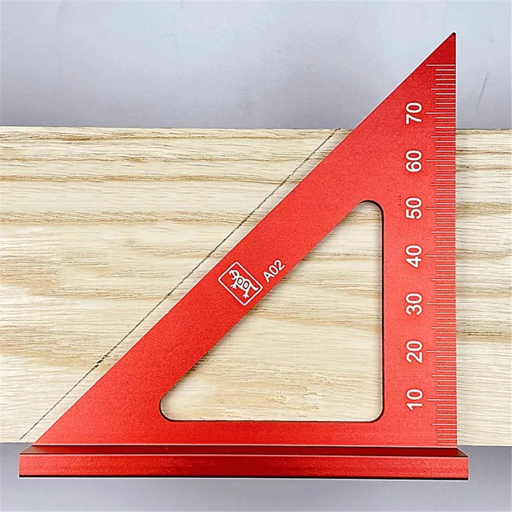 45/90 Graden Aluminium Hoge Precisie Driehoek Heerser Vierkante Layout Mijter Meten Schrijvende Heerser Houtbewerking Tool