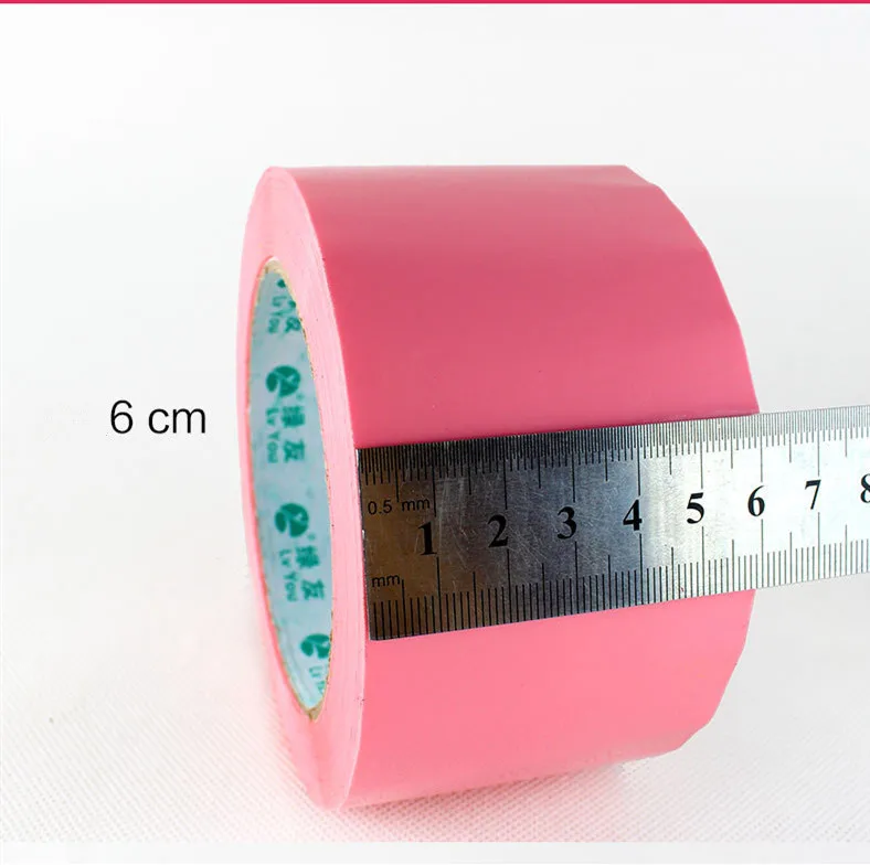 Solid Color Transparent Pink Adhesive Tape Mounting Packing Fashion Tape High Viscosity Sealing Positioning Colorful Carton Tape