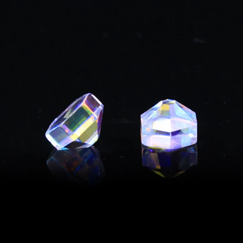 Dichroic Prism Six-Sided Bright Light  X-Cube Stained Glass Prisms Crafts for Decoration Polyhedron Glass  prism