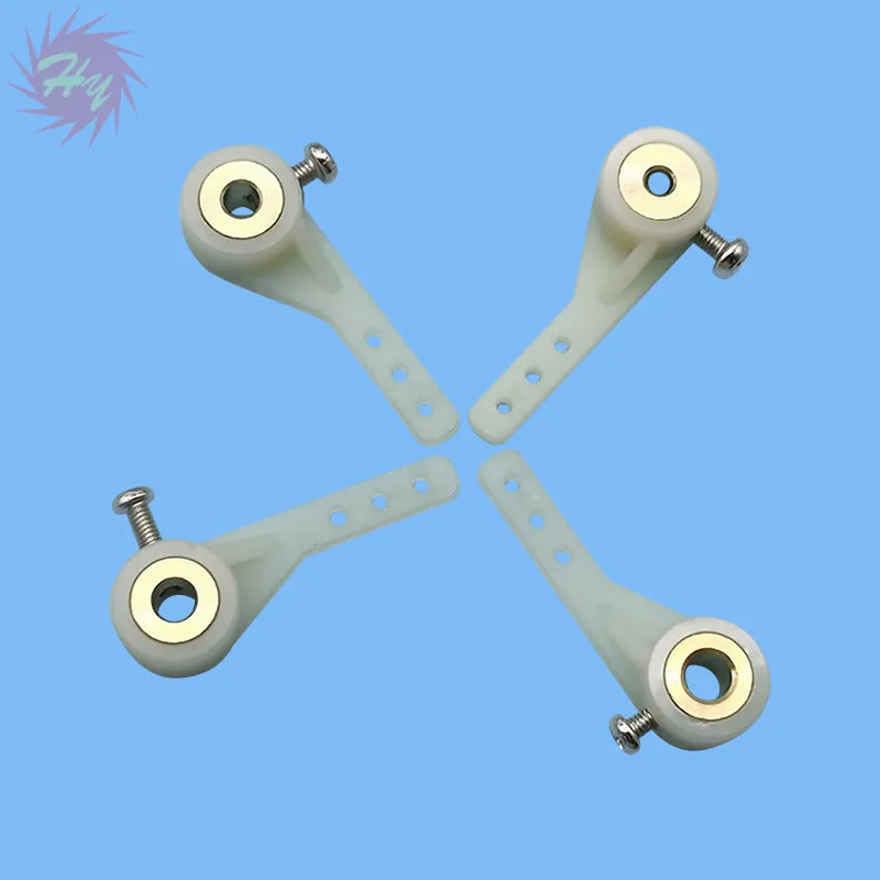 5 Pcs Steering Arms 1/2 Arm  3 Hole With Screw For RC Airplanes Parts Electric Planes Foam  Model Accessories Color White