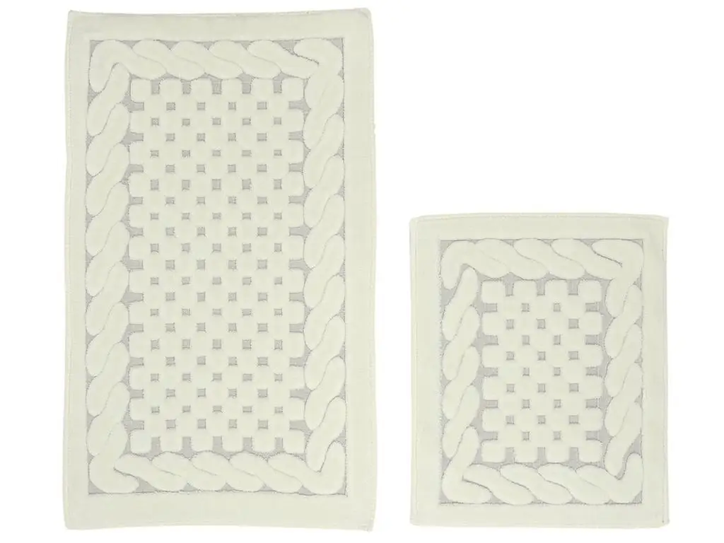 Pitikare Cotton Bath Mat Set 2'li Cream