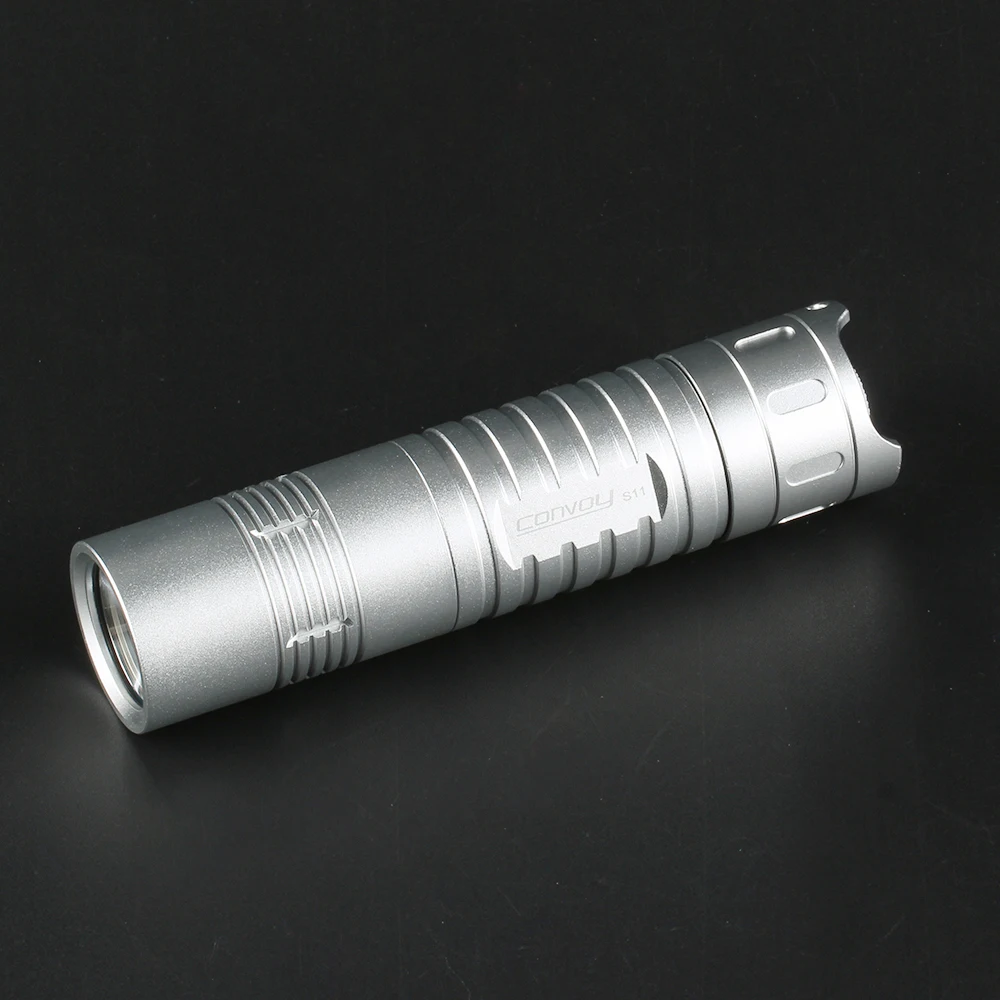 Silver Flashlight Convoy S11 Cree XHP50.2 Led Linterna Camp Torch Work Light Lantern 18650 26650 Flash Light Bicycle Lamp