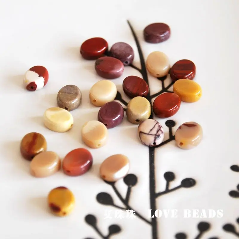 10 pcs/lot indian jasper mookaite oval loose beads jewelry making DIY for women