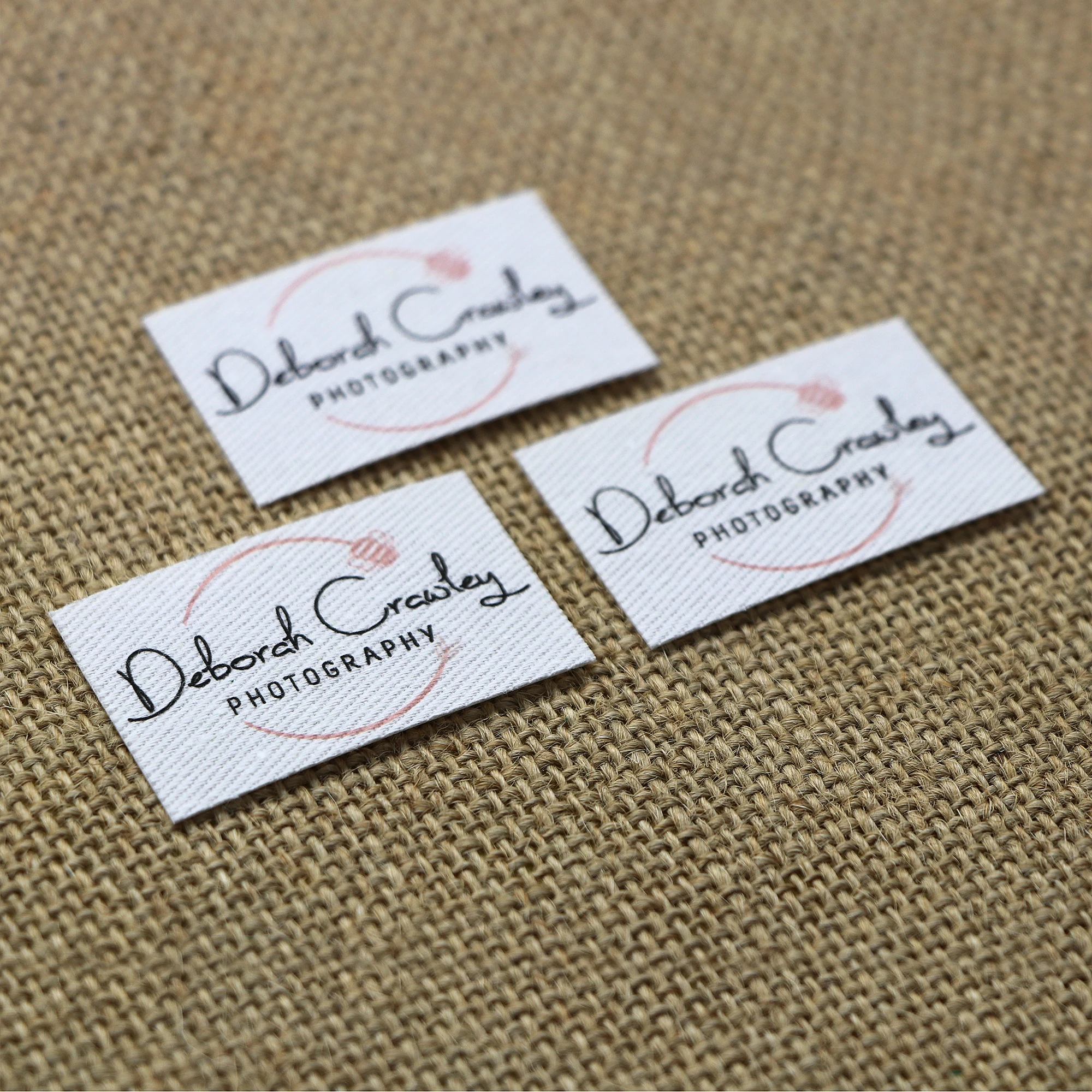 60piece Custom Ironing Labels, Personalized Brand , Logo or Text, Clothing Labels,  Custom Printed Fabric Label (YTa17)