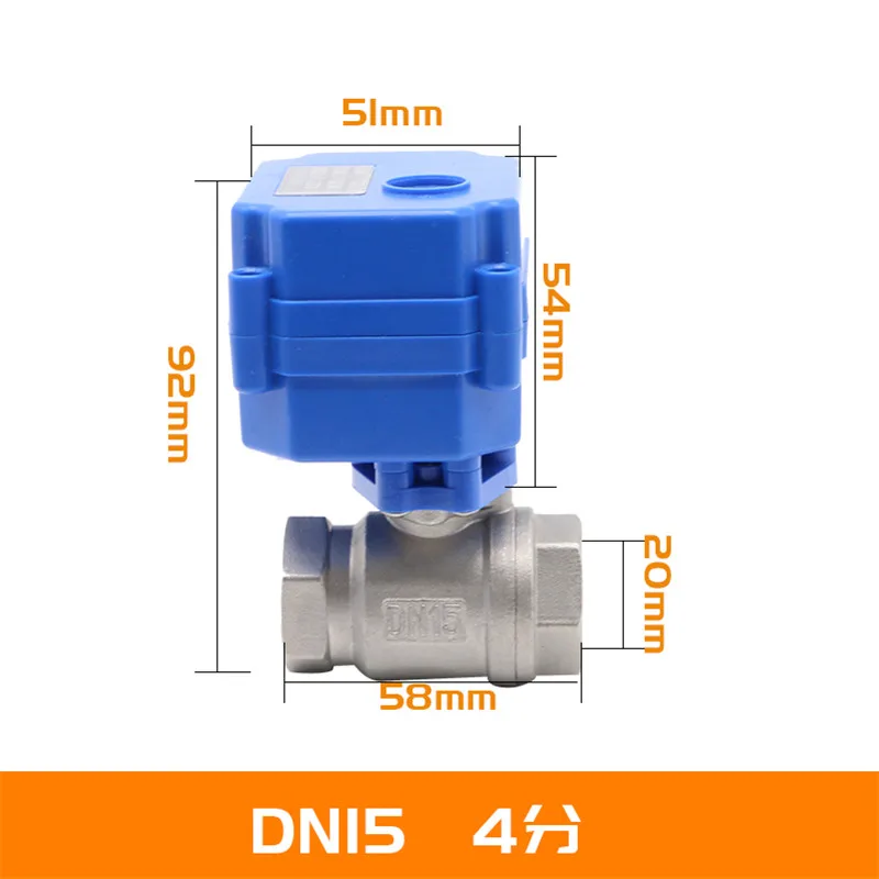 DN15 1/2" brass Two Way electric water valve DC5V DC12V DC24V AC220V CR01 CR02 CR03 CR04 CR05 motorized ball valve for water