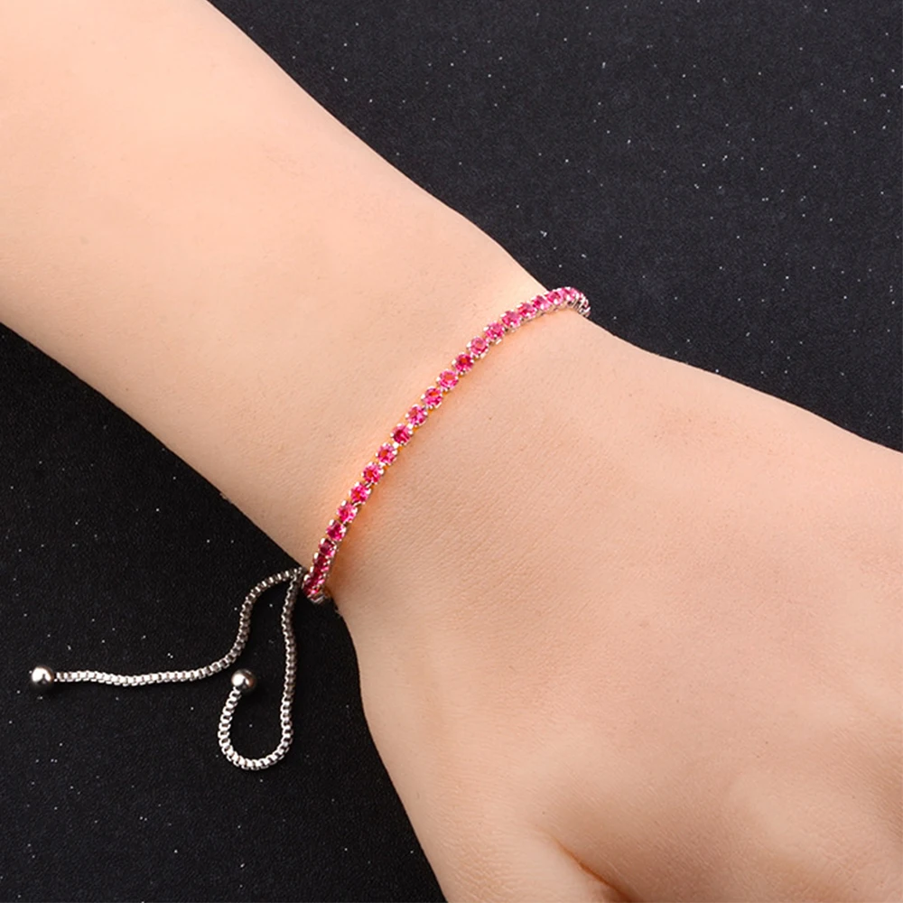 Crystal Push-pull Bracelet Luxury Bracelets for Women Long Chain Adjustable Bracelet 2018 Hand Decorations Accessories Jewelry