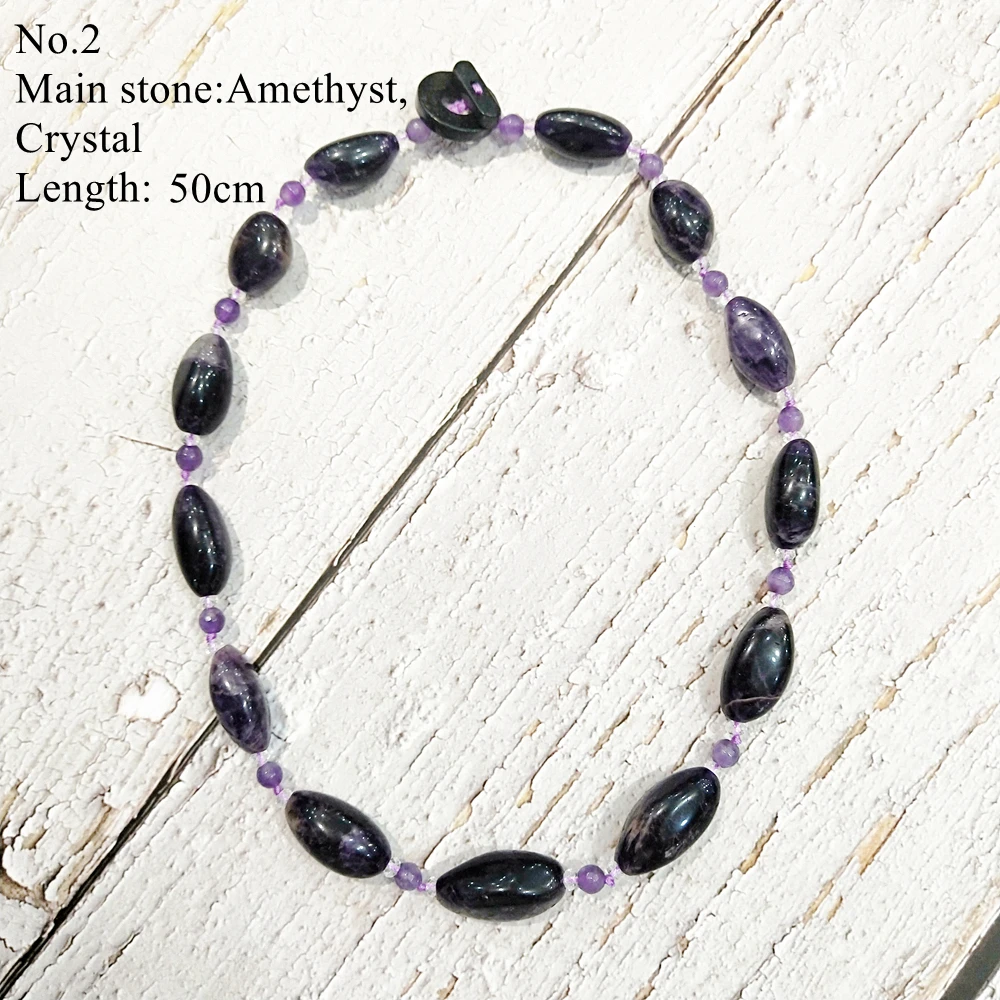 LiiJi Unique Stocksale Necklace Amethysts Agatess Crystal Necklace Only 1PCS each stock