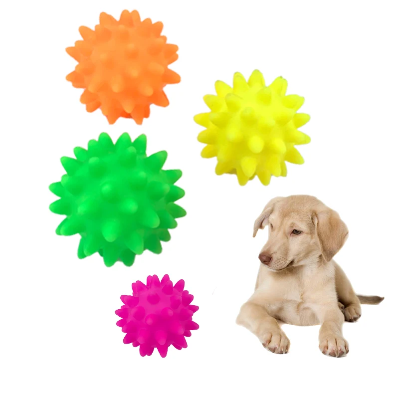 

Dog Chew Squeak Toys Pet Biting VocalizatiOn Sound Rubber For Small Large Dogs InterAction Hedgehog Ball Toy Cat Puppy Products