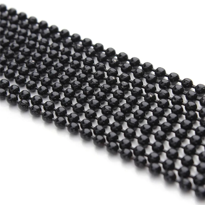 10 meter 1,2 1,5 2 mm Metall Ball Perle Ketten Groß Kettingen Halskette Kette Für Schmuck Machen DIY Armband Halsketten großhandel – Detail 11