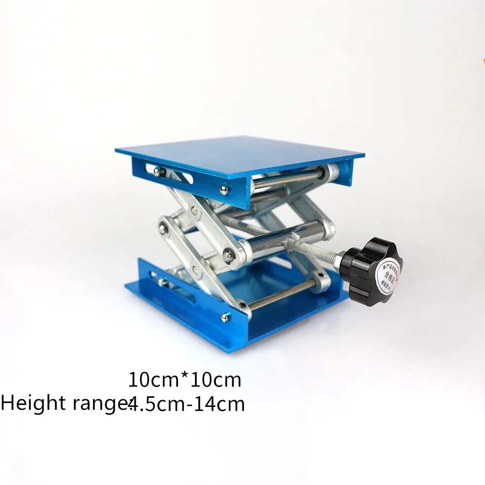Profesional Laboratorium Jack Lifting Platform Berdiri Gunting Rak 150*150*250 Mm 100 Mm * 100 Mm * 160 Mm Mengangkat Alat