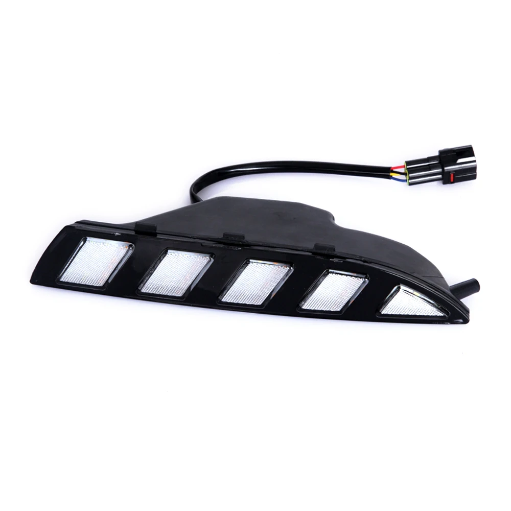 3 Color LED DRL For VW Scirocco 2010 2011 2012 2013 2014 Daytime Running Light With Turn Signal Lamp