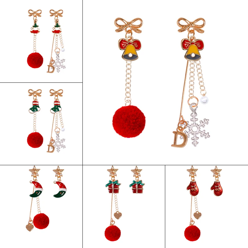 2020 New Autumn And Winter Christmas Earrings For Women Santa Claus Bell Pendant Long Temperament Earrings Female Jewelry Gifts