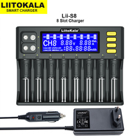 LiitoKala Lii-S8 Lii-PD4 Li-ion 3.7V NiMH 1.2V Li-FePO4 3.2V IMR 3.8V for 18650 26650 21700 26700 18350 AA AAA Battery Charger