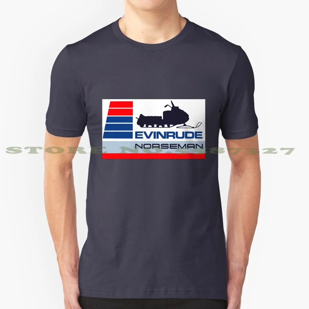 Evinrude Norseman Snowmobiles Usa 100% Cotton T-Shirt Evinrude Norseman Snowmobiles Usa Arctic Cat Rupp Polaris Johnson