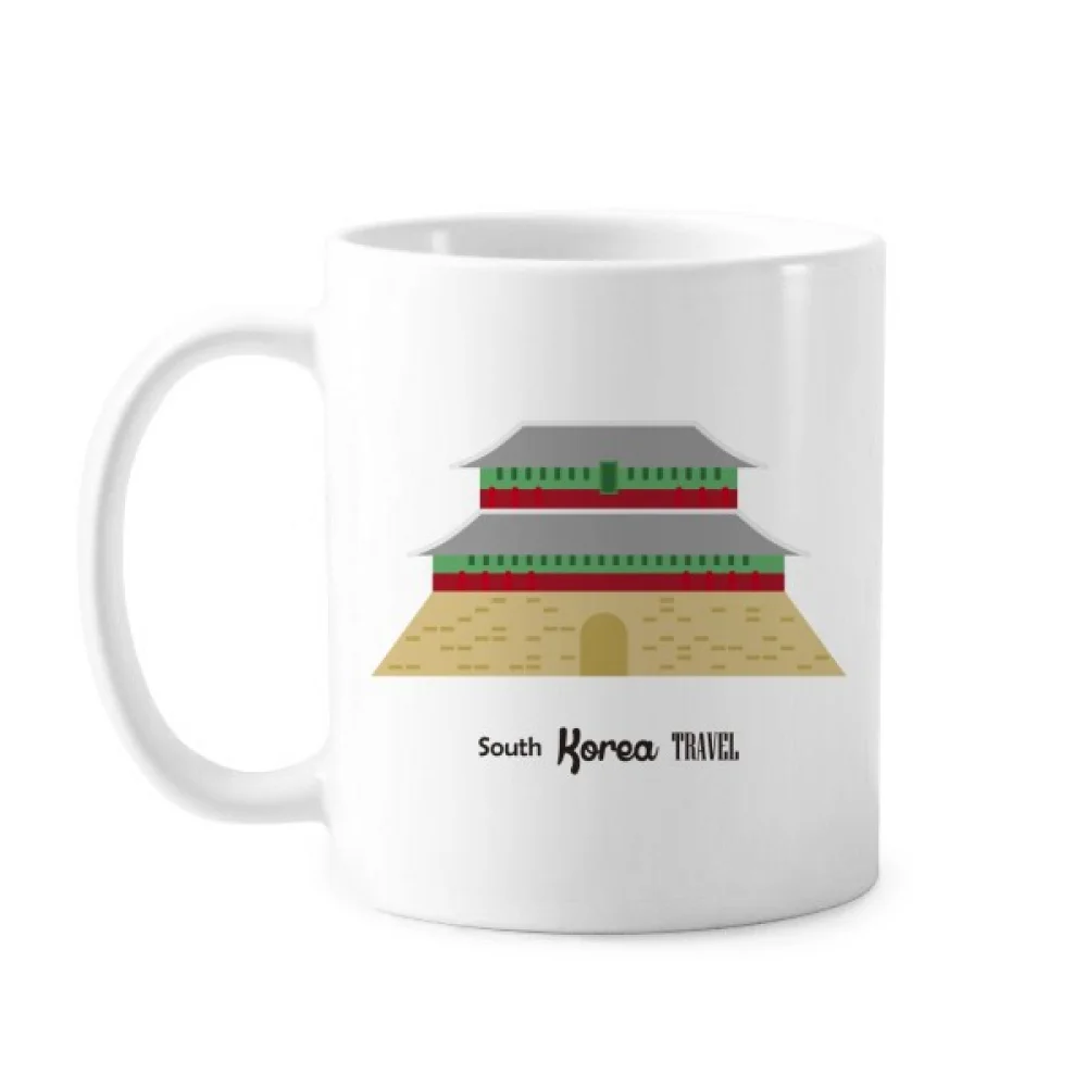 

South Korea Landmarks Travel Place Classic Mug White Pottery Ceramic Cup Gift With Handles 350 ml